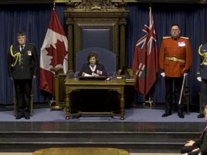 Lieutenant Governor Anita Neville reads the throne speech.