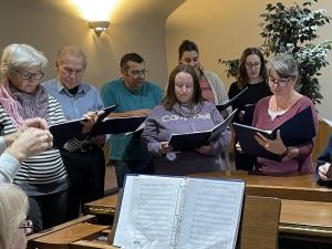 The Niverville Choral Society at a recent practice.