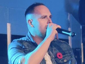 Local country music artist JR Charron in concert.