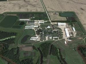 The Crystal Springs Hutterite colony, southeast of Ste. Agathe.