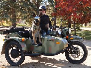 Steve Choquette with Rommel, his faithful German Shepherd.