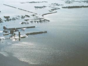 Floodwaters in the Red River Valley.
