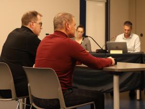 McDonald’s representatives address Niverville’s council.