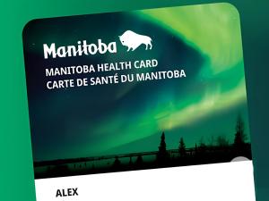 Manitoba's new plastic health cards.