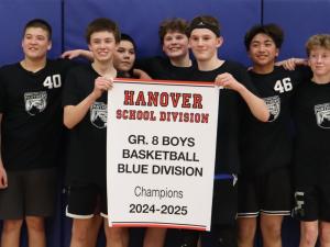The Niverville Middle School’s Grade Eight boys basketball team.