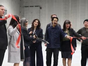 The ribbon-cutting at the grand opening of Jette Studios.