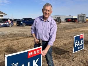Conservative candidate Ted Falk is running for re-election in Provencher.