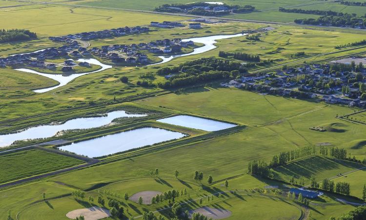 An aerial view of Niverville.