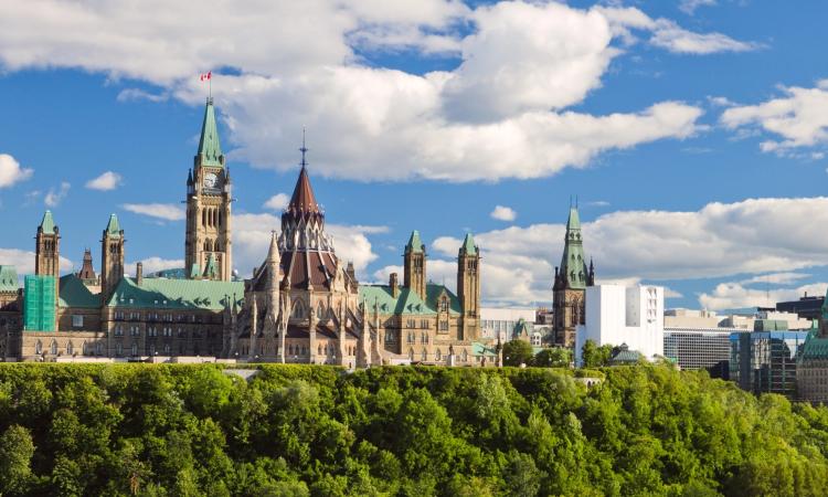 Parliament Hill in Ottawa.