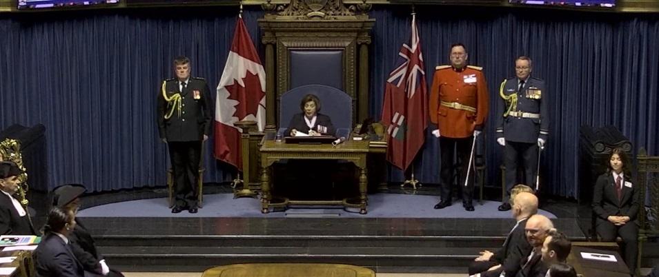 Lieutenant Governor Anita Neville reads the throne speech.