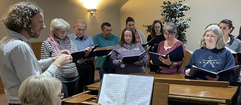The Niverville Choral Society at a recent practice.
