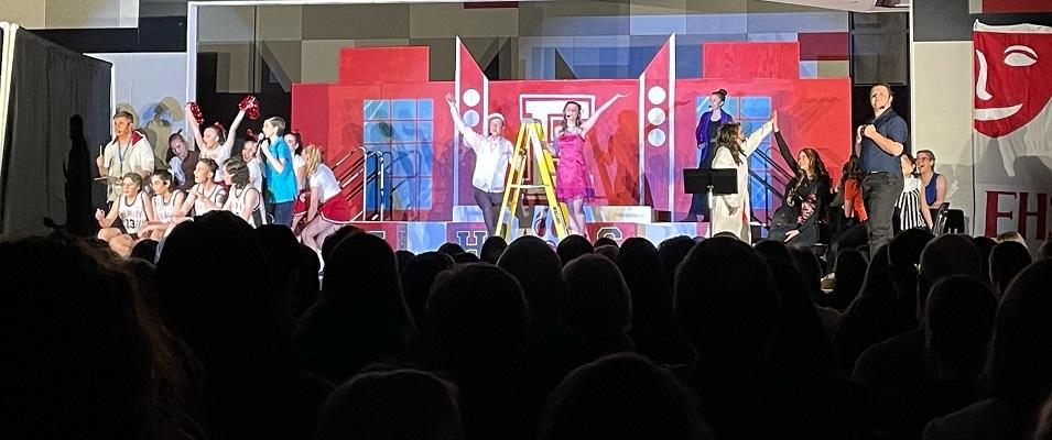 On April 12–14, students and volunteers at Niverville High School presented their first-ever full-length musical since the construction of the new school in 2019.