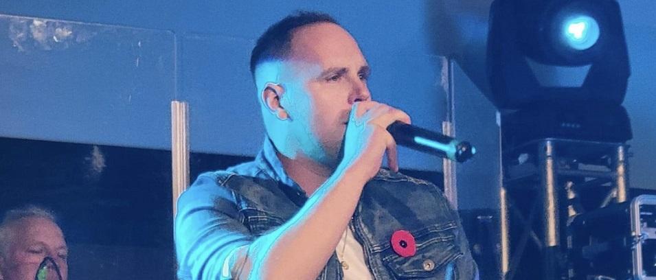 Local country music artist JR Charron in concert.