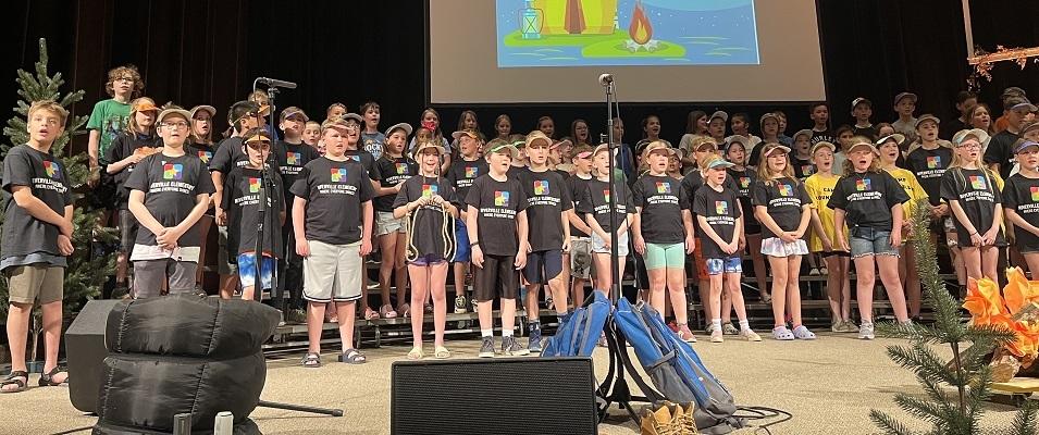 The cast of this year's NES production of Summer Camp.