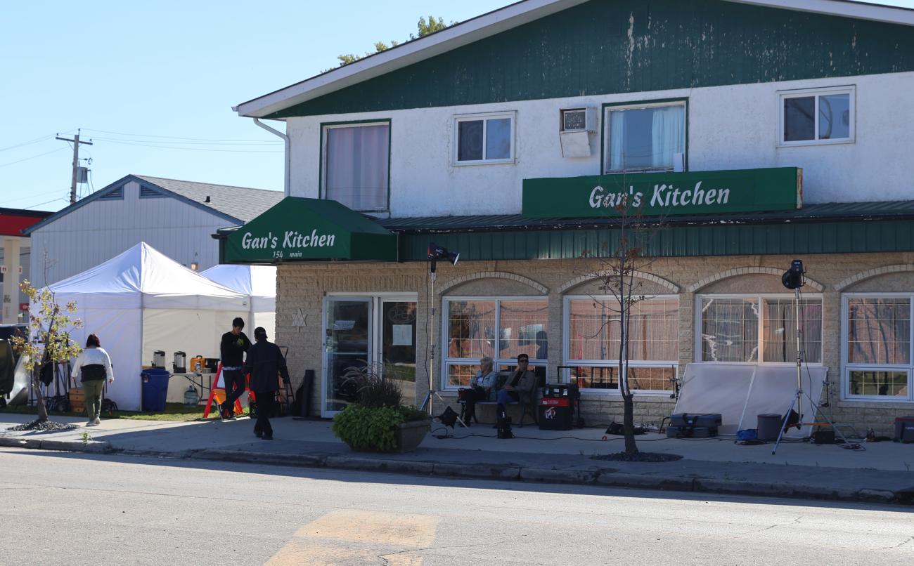 A film crew descends on Gan's Kitchen in Niverville.