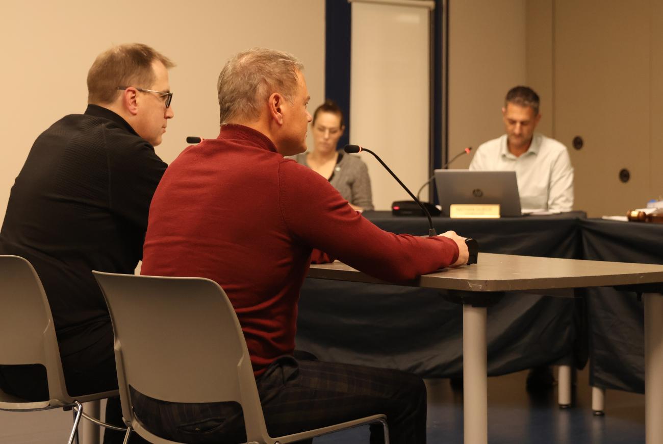 McDonald’s representatives address Niverville’s council.