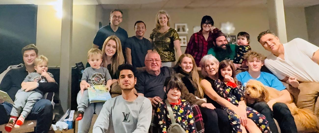 Anmol celebrates his first Christmas ever with the Braun family in Niverville.