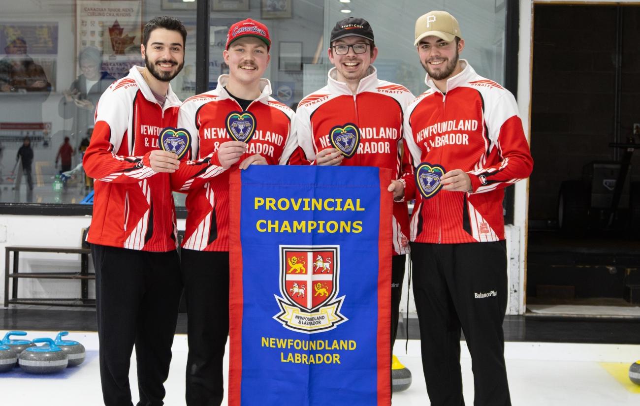 Ty Dilello skips his team to victory at the Newfoundland and Labrador provincials.