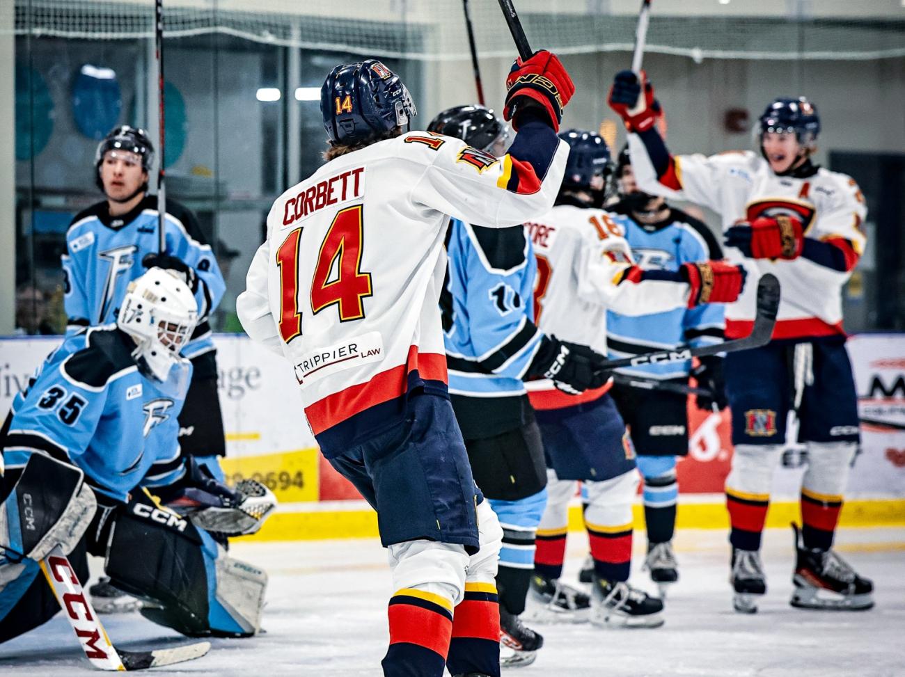 The Niverville Nighthawks earned a 5–2 win on Sunday night over the Winnipeg Freeze to maintain their position in the playoff race.