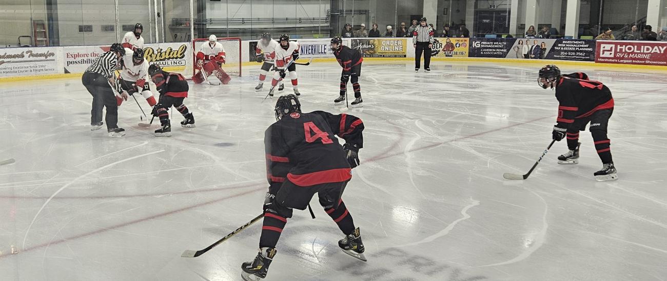 The Niverville Panthers on home ice at the CRRC.