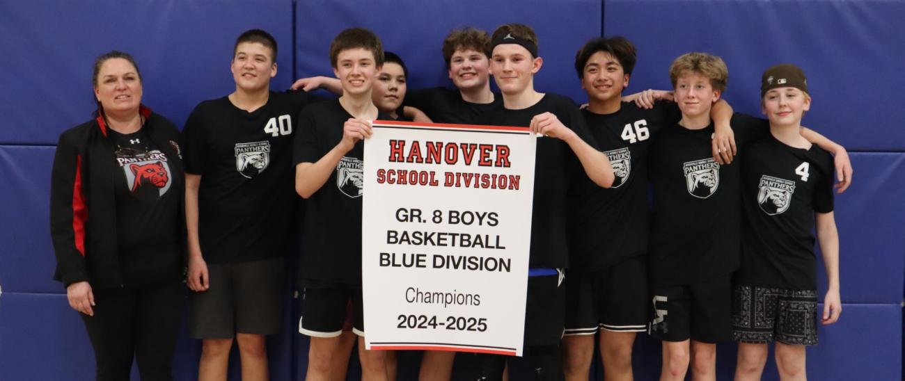 The Niverville Middle School’s Grade Eight boys basketball team.