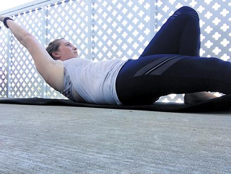 A demonstration of the McGill push-up