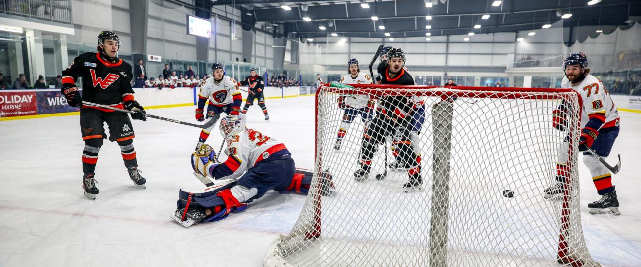 The Niverville Nighthawks rallied throughout the course of game five but eventually fell 4–3 in a marathon double overtime game to the Winkler Flyers on the road Saturday night.