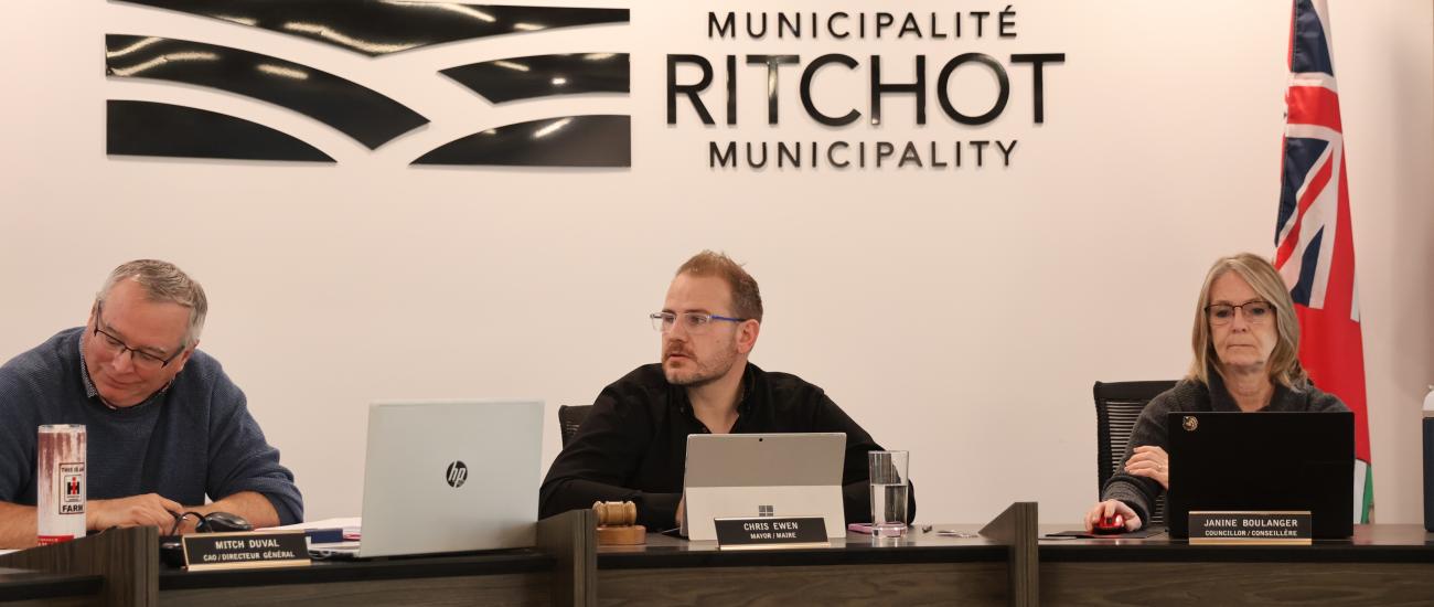 A council meeting at the RM of Ritchot.