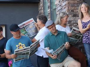 The Citizen team: Dylan Zacharias, Dustin Krahn, Ray Dowse, Evan Braun, Cara Dowse, and Brenda Sawatzky