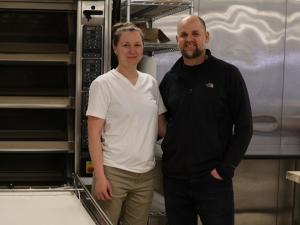 Chris and Maria Holbrow in the new Forgotten Flavours kitchen on Main Street Niverville