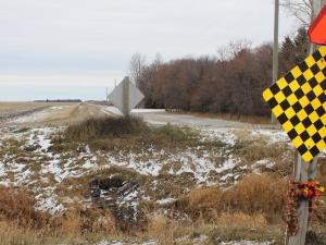 The site of an accident in the RM of Ritchot where a local motorist lost his life
