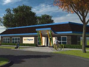 A rendering of the daycare design.