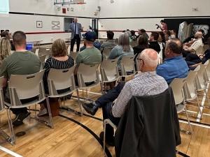 A recent meeting with parents at Gab-Roy in IDC.