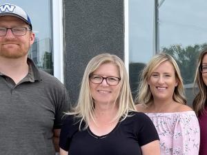 Niverville Helping Hands board members: Dan Macloskie, Phyllis Ens, Alexandra Rezansoff, and Larissa Sandulak. Missing: Sjana Fehr.