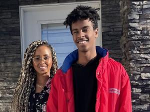 Saadiyo-Ikram Abdillahi and her nephew Isaack Dini.