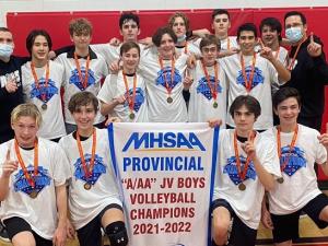 The Junior Varsity Boys volleyball team from Gabrielle-Roy won Provincials.