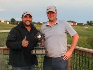 New men's league champions Steve Fast and Collin Funk.