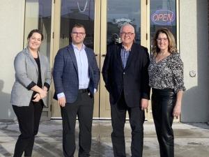 The Smitty’s management team of Kaely Dyck, Chris Dyck, Brian Funk, and Valerie Funk. Missing: Robert Dyck.