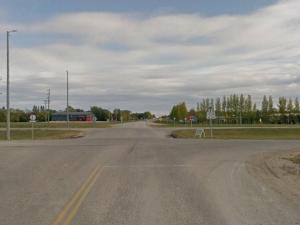 In Ste. Agathe, the intersection of Highways 75 and 305.