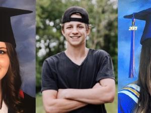 Members of the 2021 graduating class: Kierra Derksen, Hayden Fast, and Aurora Begalke.