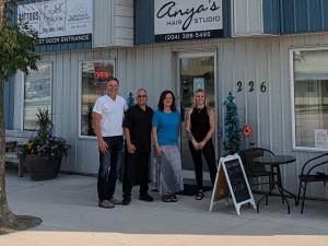 Ray Dowse, Martin and Ann Sawatzky (Anya’s Hair Studio), and Carrie Baldwin (Parallel Motions Massage).