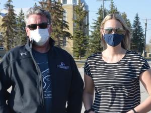 Ste. Agathe Community Development Inc. president Claude Lemoine and director Danielle Robert are seen on the streets of Ste. Agathe. The group hopes to get a Citizens on Patrol Program up and running in the community.