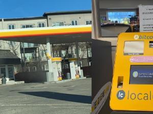 The Shell gas station on St. Mary's Road where Rashwan was instructed to go, and the bitcoin machine where she was instructed to make her payment.