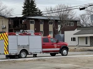 This condo building on First Street North in Niverville caught fire early Thursday morning.