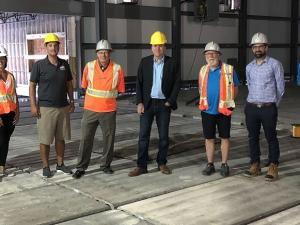 The team behind construction of the CRRC in Niverville.