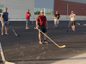 Niverville Steering Committee: Bryan Trottier, Kevin Lansard, Jeremy Braun, Scott Wallace, Clarence Braun, Carl Fast, and Raymond Dowse.