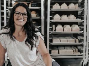 Candace Alarie, owner of SOAK Bath Co.