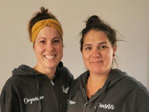 Kira Bodnarchuk and Donna Moroz, volunteer organizers of the St. Adolphe Market.