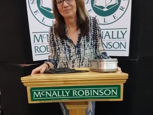 Brenda Sawatzky at a reading at McNally Robinson in Winnipeg.