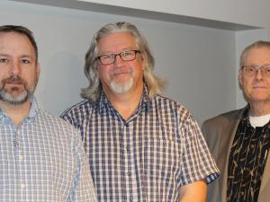 The Heritage Centre’s former executive team of Rob Manchulenko, Steve Neufeld, and Wes Hildebrand.